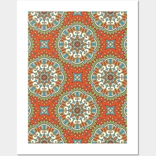 Ornamental floral mandala pattern #1 Posters and Art